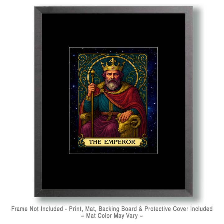 Mowbi - Wholesale Art Print - The Emperor - Tarot Card Art Prints – 8″x10″ Artwork for 11″x14″ Frame