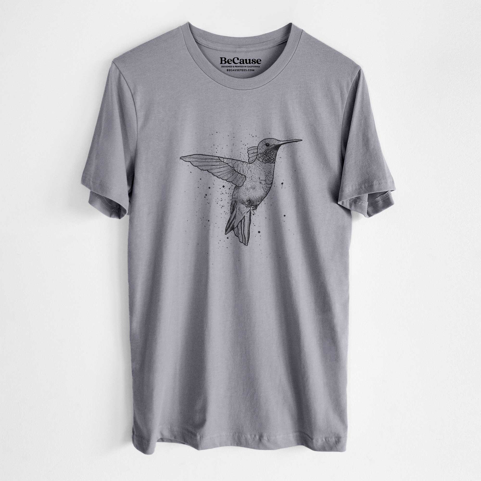 Because Tees - Wholesale Screen Printed T-Shirt - Unisex - Archilochus Colubris - Ruby-throated Hummingbird - Lightweight 100% Cotton Unisex Crewneck7