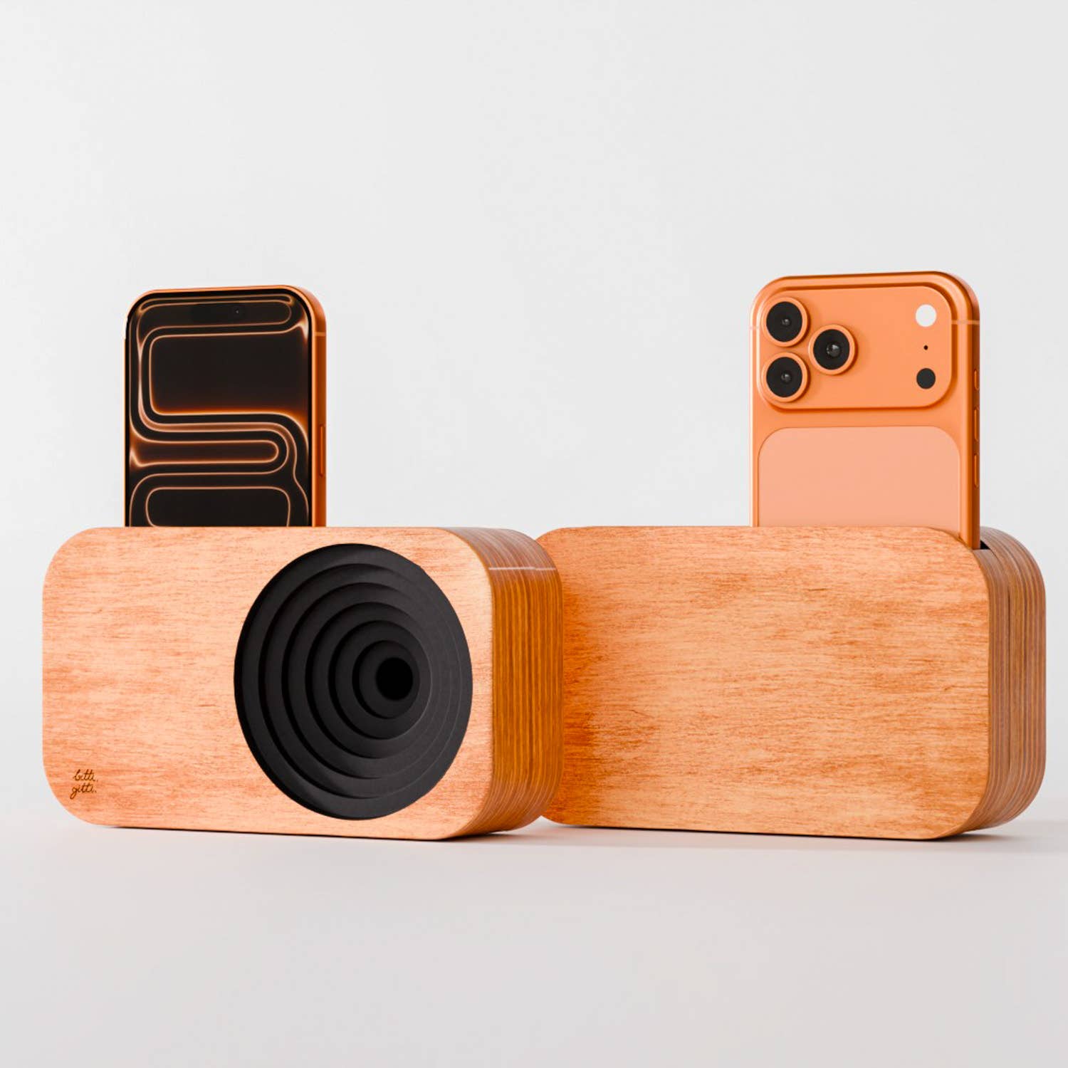 Bitti Gitti Design Workshop - Vendita all'ingrosso Casse audio - Sistema audio in legno nero Razor6