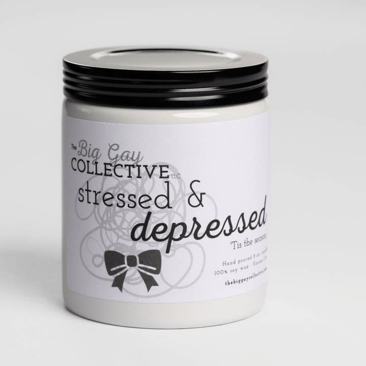The Big Gay Collective LLC - Wholesale Jar/Filled Candle - Stressed & Depressed1