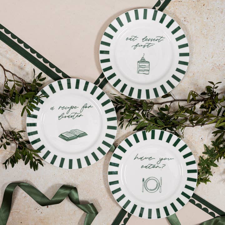 Pintail Candles | Avalon Home – wholesale Dinner plate – Eat Dessert First Bone China Plate4