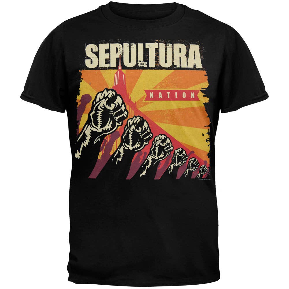 Official Store - Vendita all'ingrosso Maglietta serigrafata - Uomo - Sepultura - Maglietta da uomo Nation0