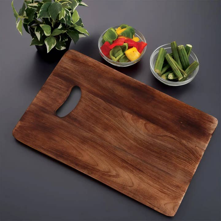 Muqeem & Brothers - Wholesale Cutting Board - Chopping Board Rectangular Slot Handle –Wood, Pack of 105