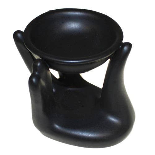 Ancient Wisdom - Wholesale Oil Warmer - Helping Hand Oil Burner - Black