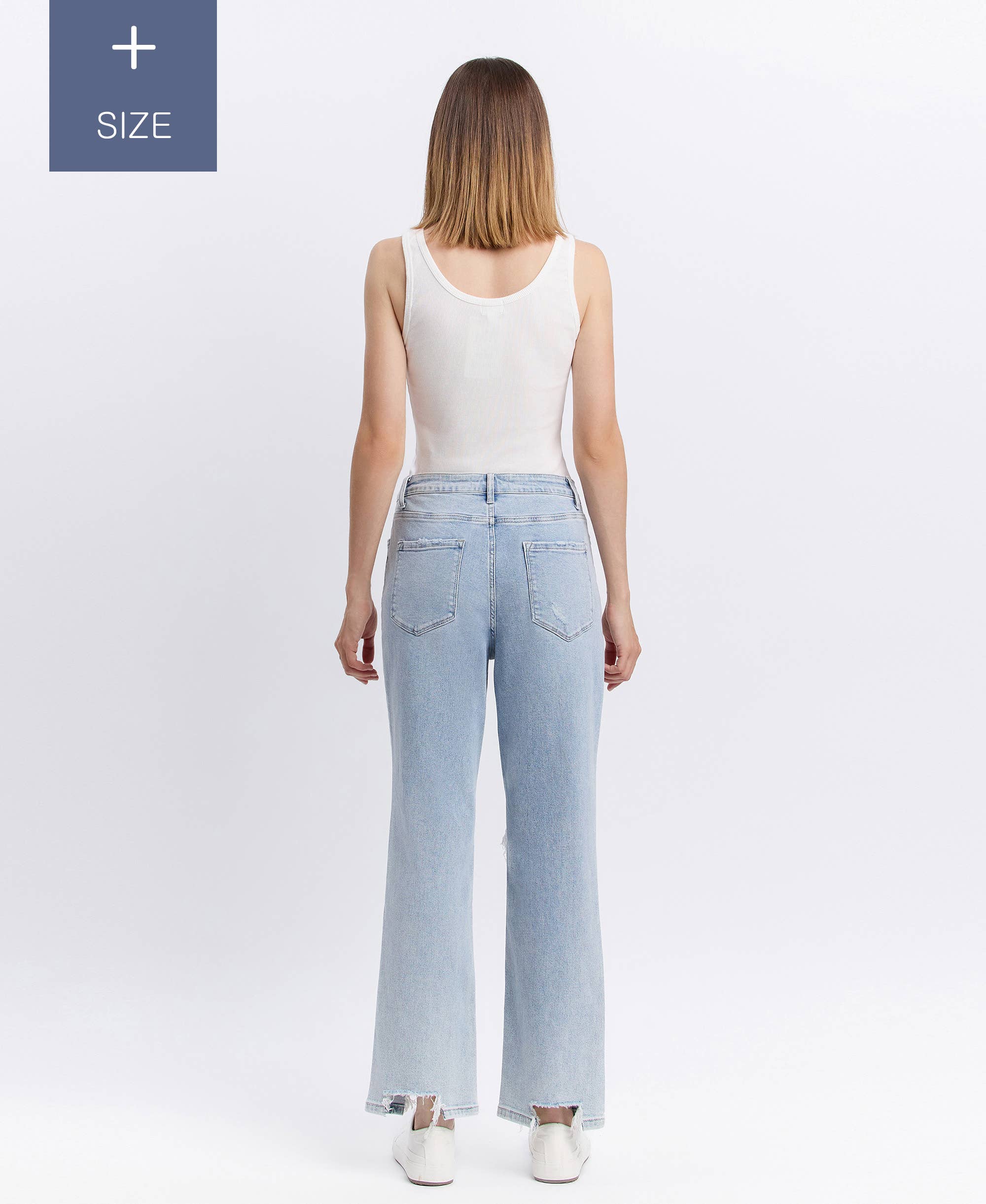 RICH PLUS SIZE 90'S SUPER HIGH RISE STRAIGHT JEANS T5933-P for wholesale on Faire6