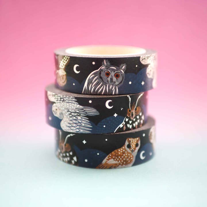 Shoal - Wholesale Washi Tape - Owl Washi Tape (1 roll)1