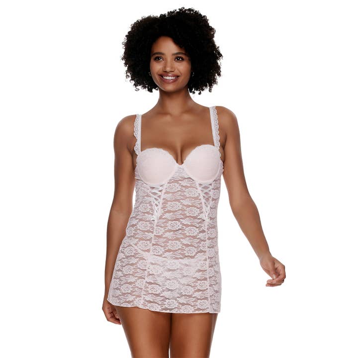 Felina - Wholesale Chemise - Women's - Rachel Push Up Lace Chemise - Basics