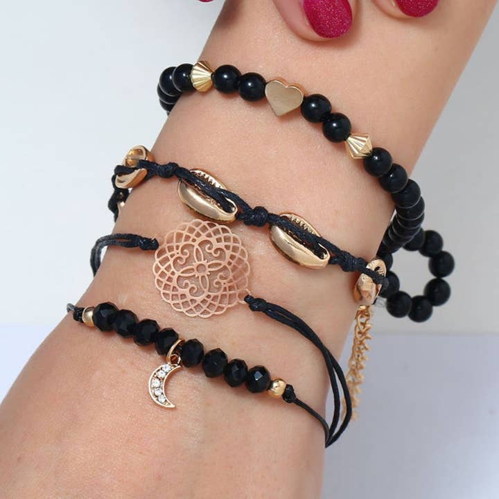 Ashlen - Wholesale Jewelry Set - BOHEMIAN BRACELET SET (ADJUSTABLE)