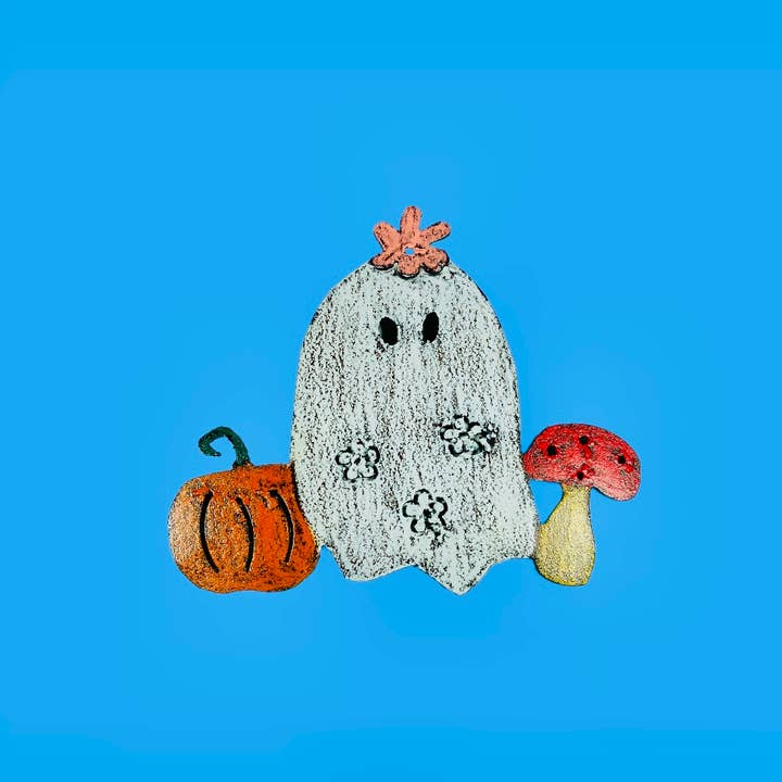 Whimsies – Großhandel Magnete – Halloween-Magnet, Geisterdekorationen, Kürbis, Pilz, USA