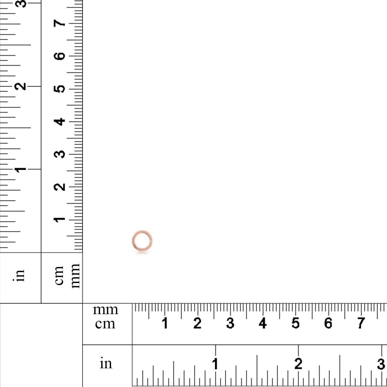 Plazko - Wholesale Craft Supplies - 14Kt Rose Gold Filled 22gauge 6mm Open Jump Ring - 20pcs/pack1