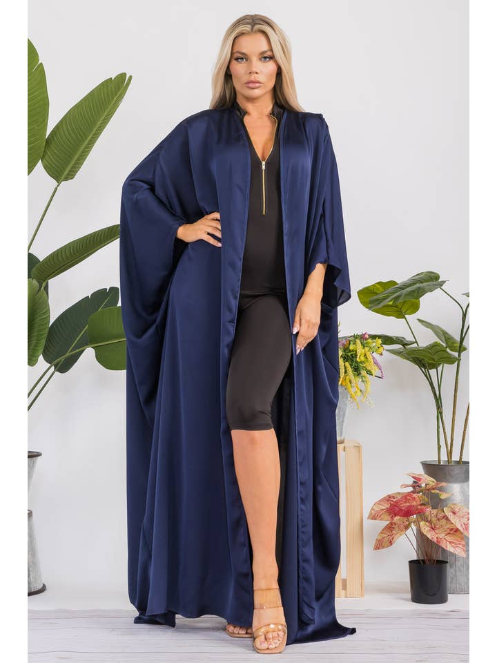 H&H Fashion Inc. - Wholesale Kimono - Women's - HH707D-R-SOLID - Open Front Duster9