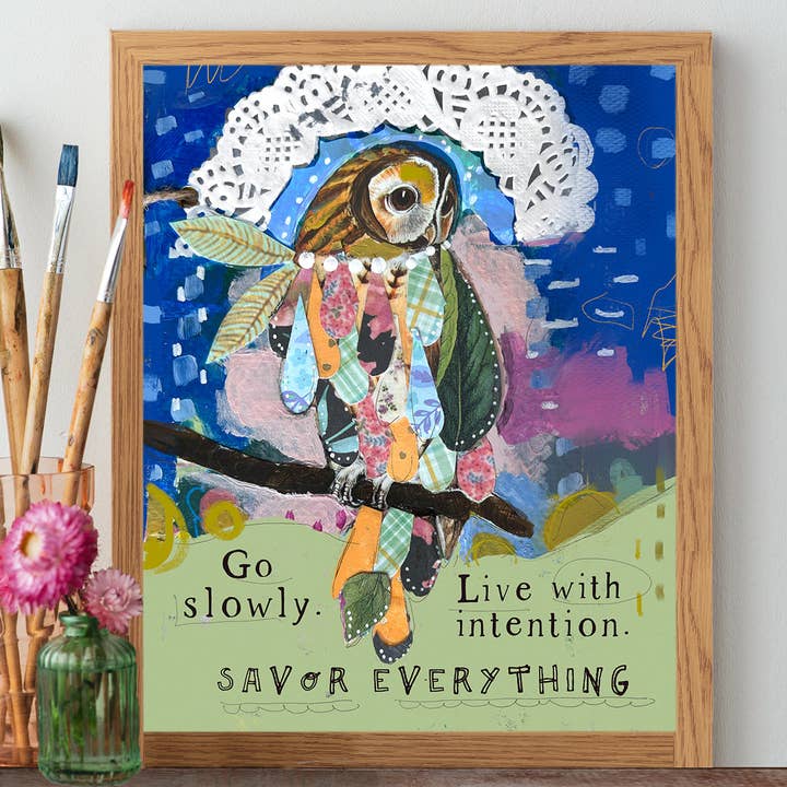 Go Slowly - Print for wholesale by Kelly Rae Roberts