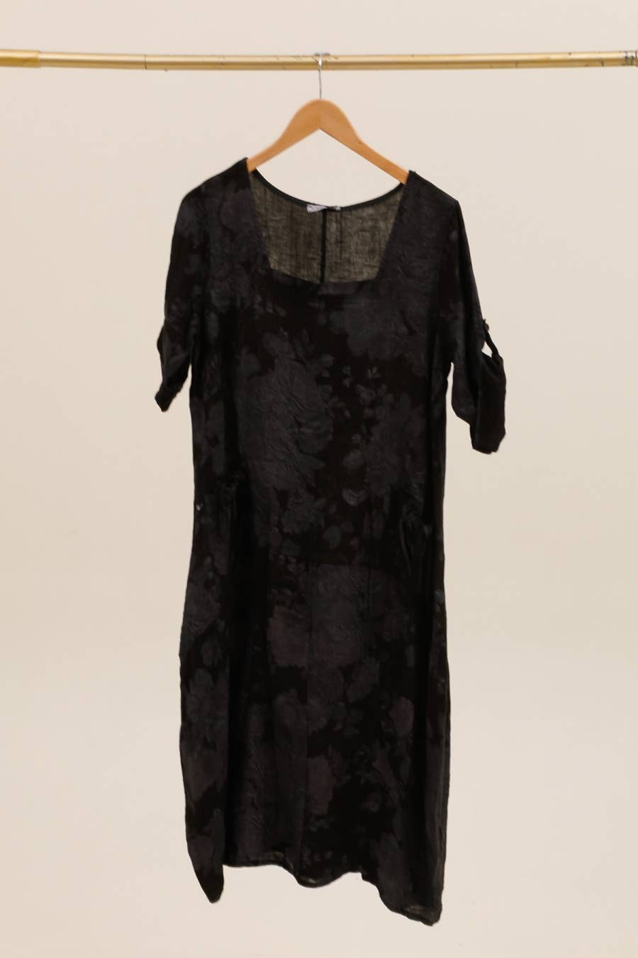 la maison des fibres naturelles – Großhandel Kleid – Damen – Leinenkleid mit floralem Muster, 100 % Leinen, Modell 6796751