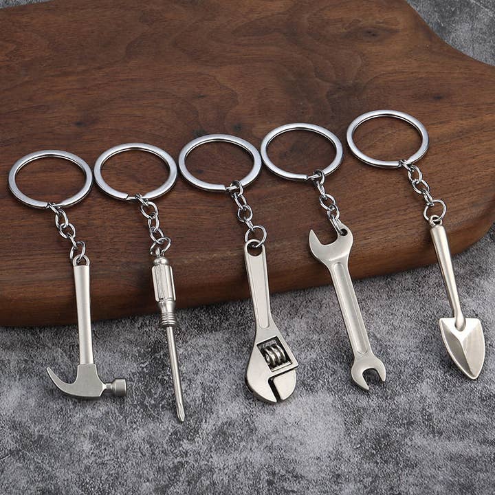 3D Simulation Tool Keychain Metal Wrench Practical Gift for wholesale by Plush Looks