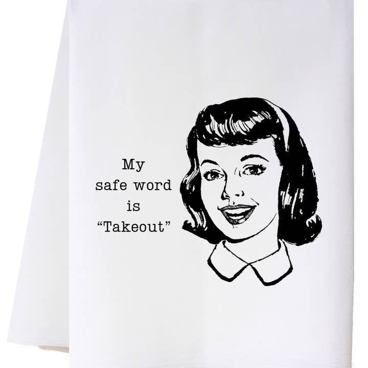 Safe Word Kitchen Towel for wholesale by Cora & Pate