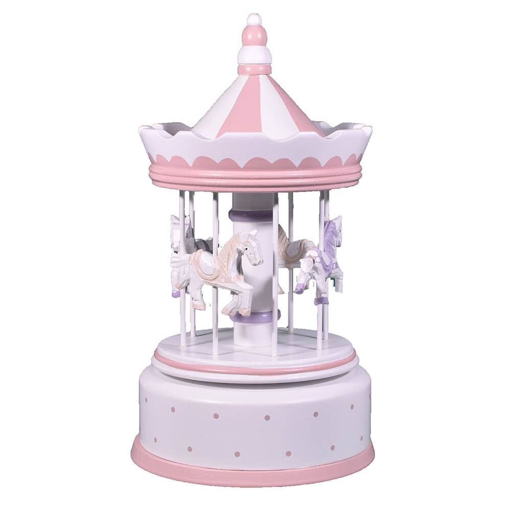 giftland - Wholesale Music Box - Kids & Baby - Wooden Musical Carousel with Horses 28cm0