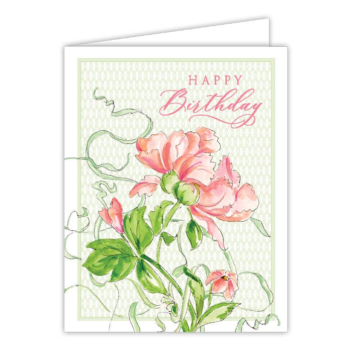 Grußkarte "Ich denke an dich" mit Korallenblumen für den Großhandel von RosanneBeck Collections