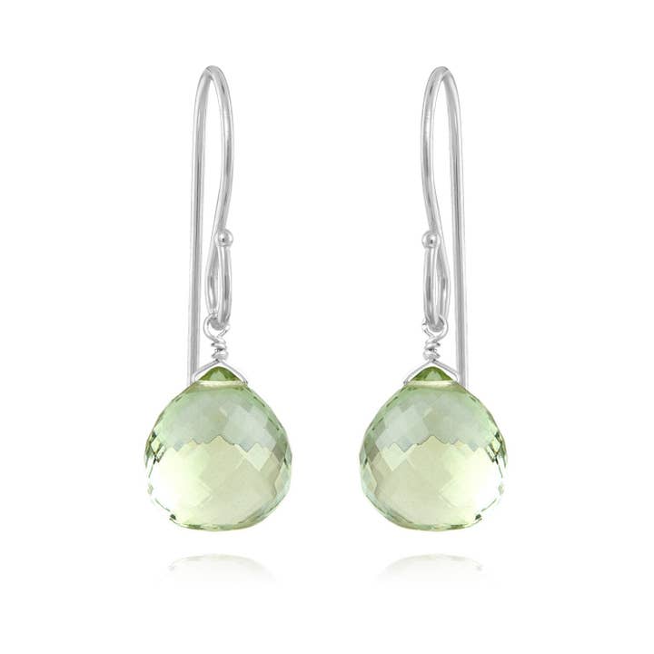 Amelia Rose Jewelry - Wholesale Dangle Earrings - Briolette Dangles-Green Amethyst1