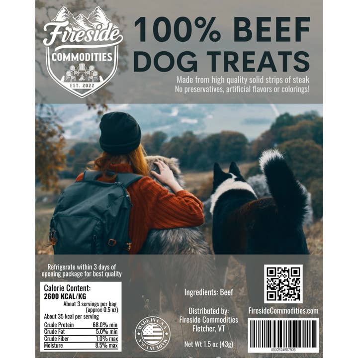 Fireside Commodities - Wholesale Pet Treats - Dog - Dog Treats Jerky 1.5oz