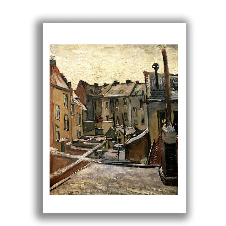 Fine art print Backyards of Houses unframed wall art for wholesale by Go To Design