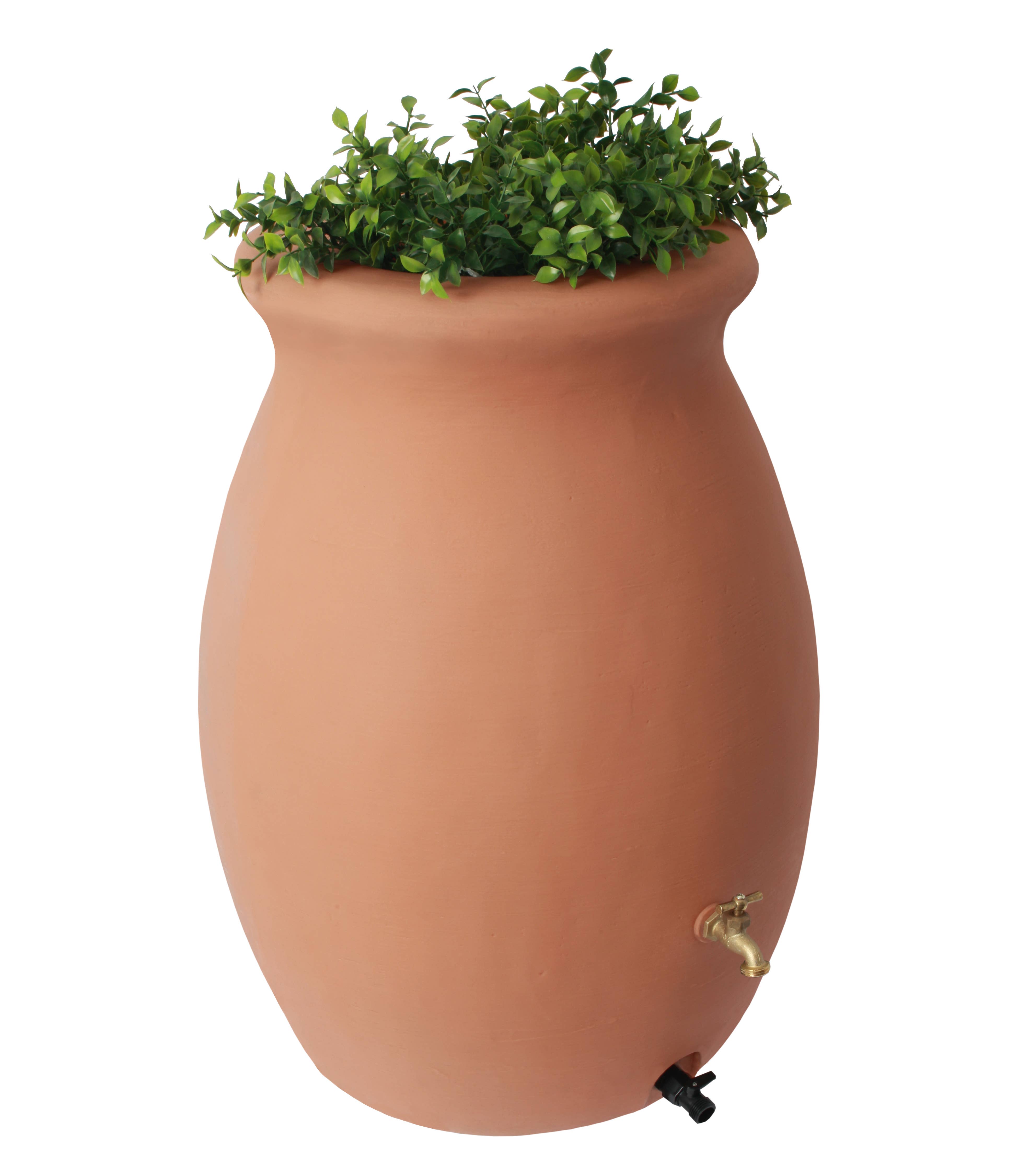 Algreen - Wholesale Outdoor Ornament/Decor - Castilla 50 Gallon Flat Back Rain Barrel0