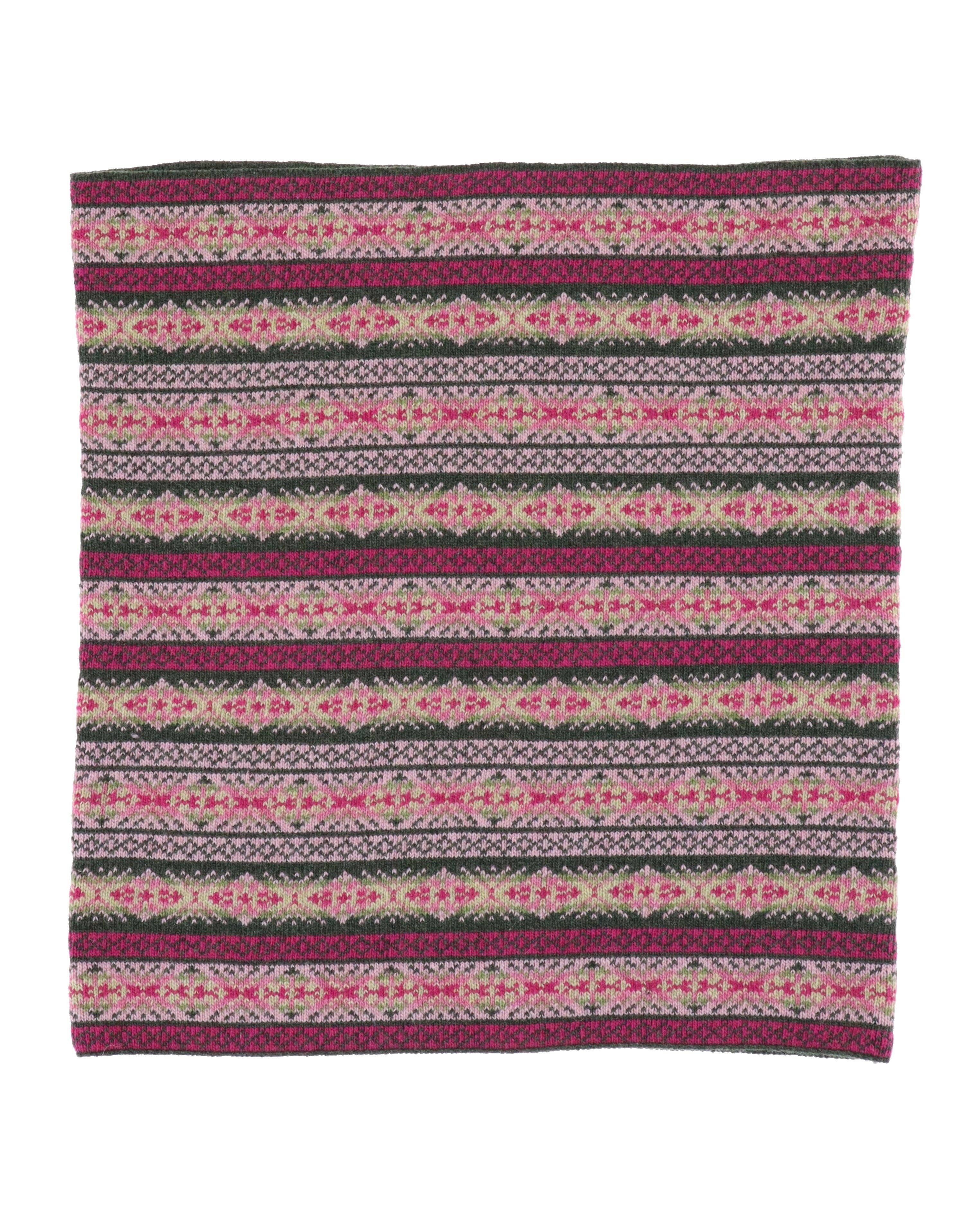 Cadenza Italy Ltd – wholesale Halsduk - Dam – Cashmereblandad snood med Fairisle-mönster10