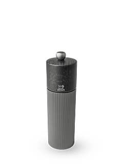 Line Pepper Mill, Aluminum + Beechwood, Carbon, 18 cm - 7in for wholesale by Peugeot