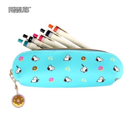 K-Wonderland - Wholesale Pencil Case/Pouch - Peanuts Snoopy Slim Pouch Pencil Case with Charm8