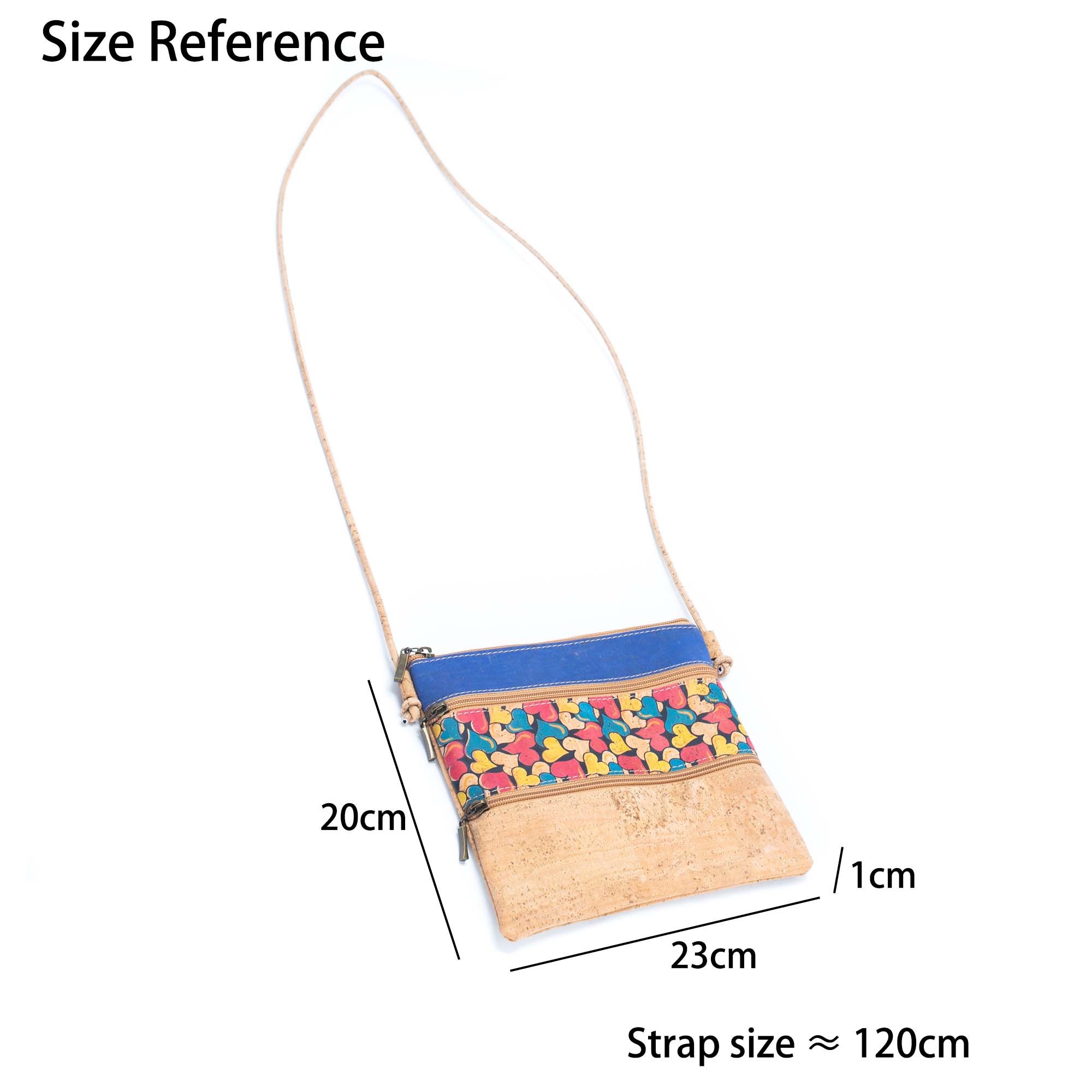 Meninas Bonitas Cork - Vente Sac à bandoulière – femme - Sac à bandoulière en liège pour femme avec coutures à motif en liège BAGP-2069