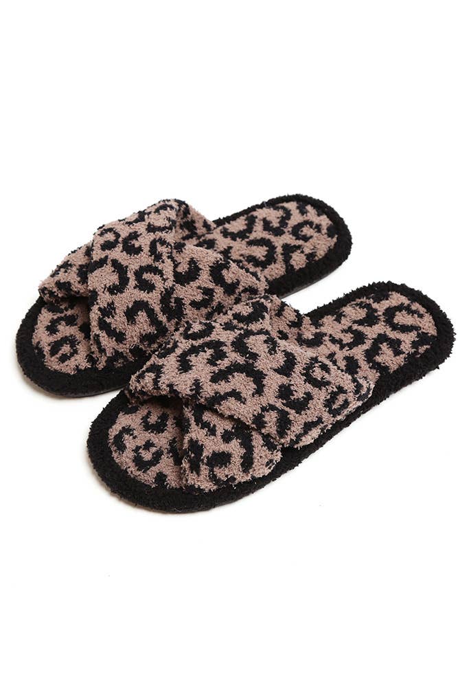 Hana - Wholesale Slippers - Women's - Leopard criss-cross slippers15