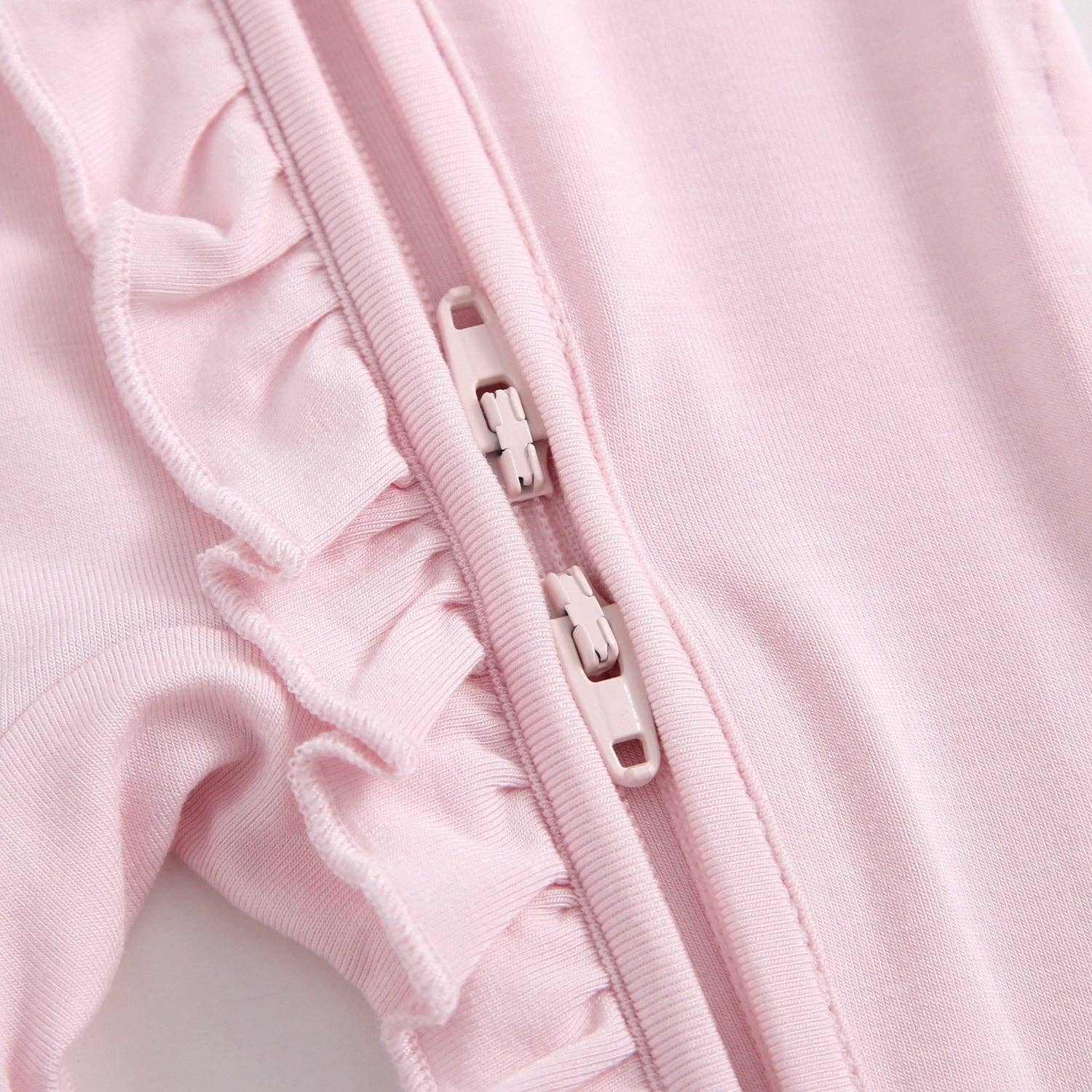 Luxie Charm - Wholesale Jumpsuit - Baby - Dawn Ruffled Zippered Baby Romper4