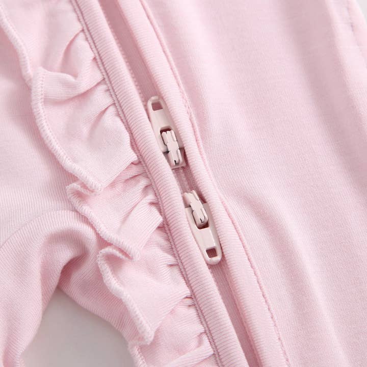 Luxie Charm - Wholesale Jumpsuit - Baby - Dawn Ruffled Zippered Baby Romper4