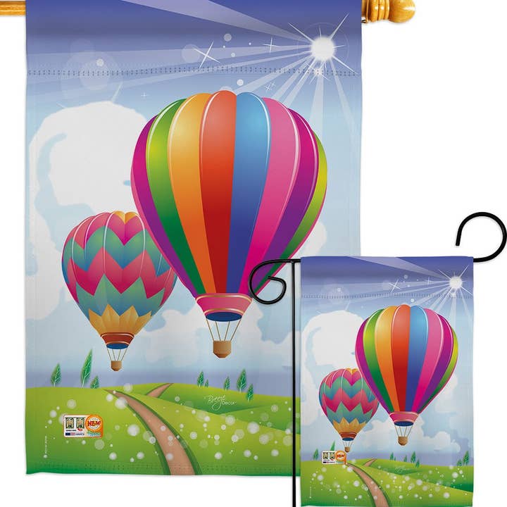 Two Group Flag Co – wholesale Flagga – Ballong Festival Sommartid Varmluft kul och sol dekor flagga