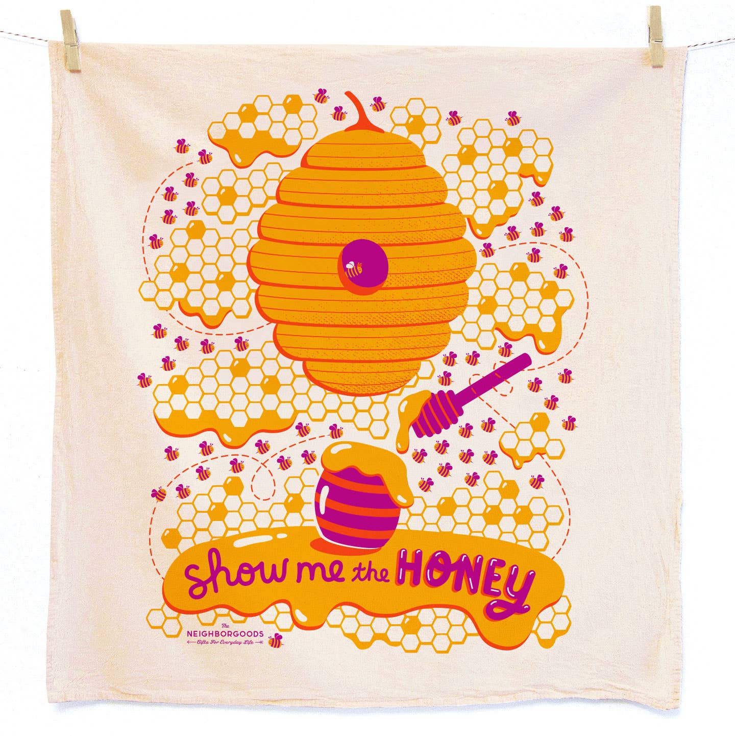 The Neighborgoods - Wholesale Tea Towel - HONEY BEET (Beet, Honey) - Tea Towel Set of 23