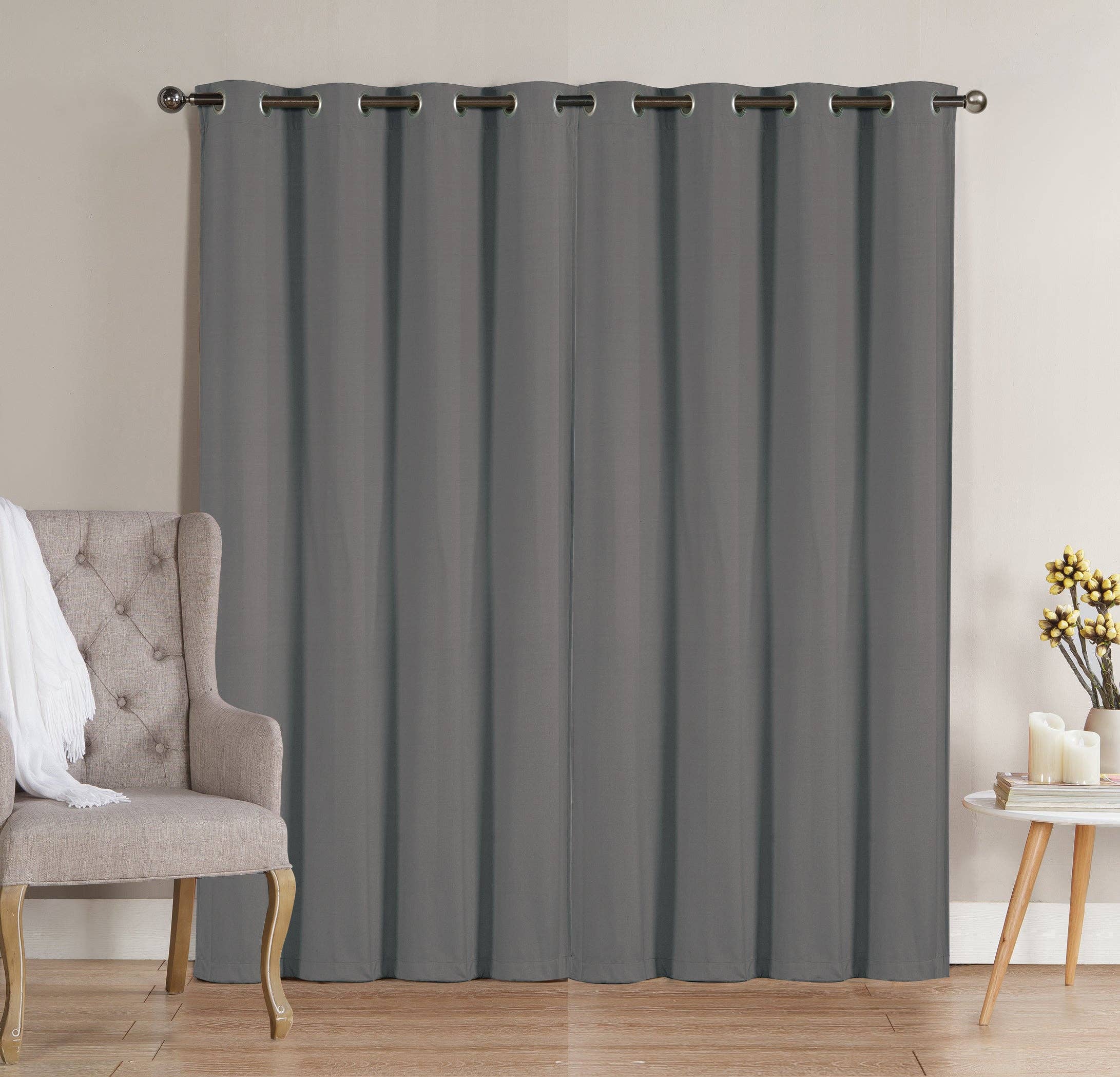 Linen Mart - Wholesale Curtain - Solid Grommet Top Thermal Insulated Blackout Window Curtain10