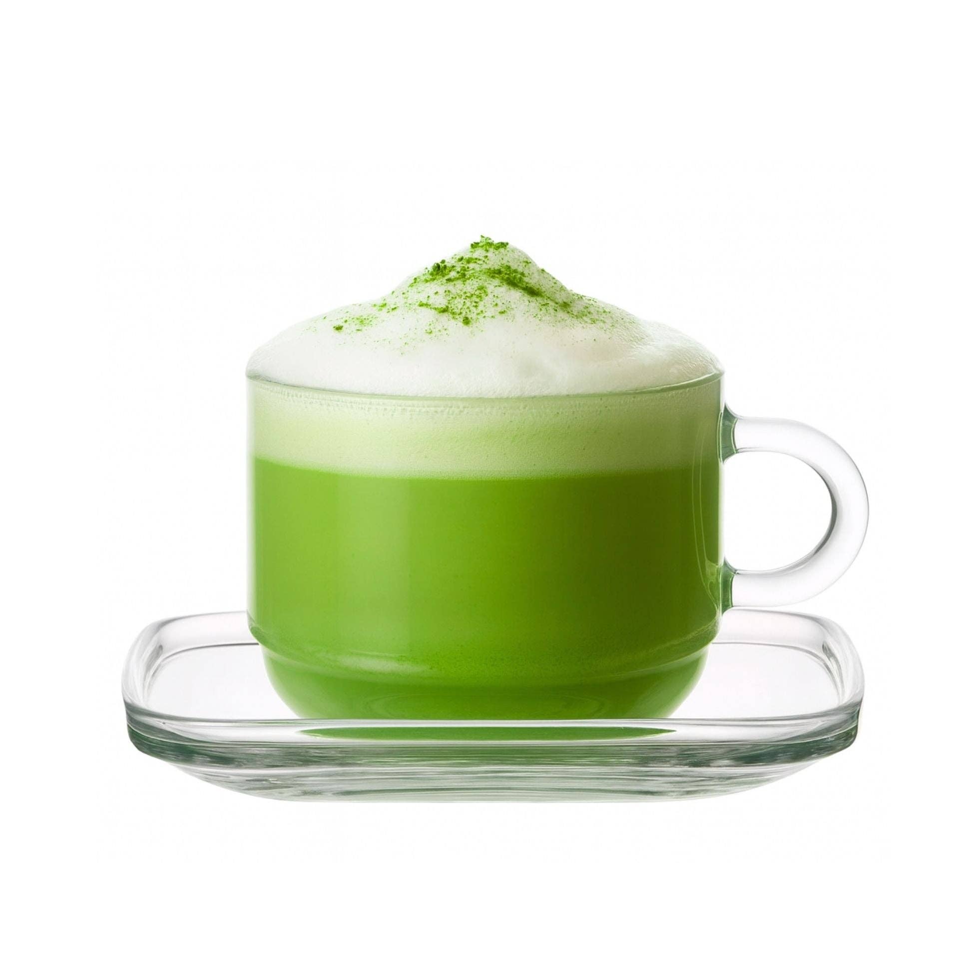 Biomatea - Vendita all'ingrosso Tazza da tè/caffè - Set di tazze in vetro Cozy 12 pezzi – 6 tazze in vetro con manico (270 ml) + 6 piattini in vetro – Impilabile2