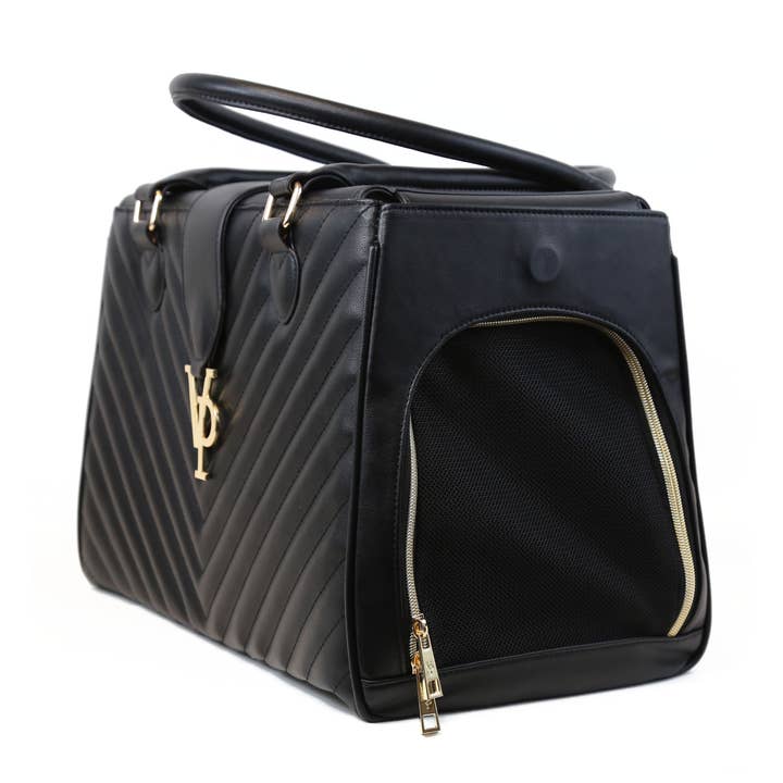 Vanderpump Pets - Wholesale Pet Carrier - Dog - Vanderpump Monogram Pet Carrier - Black