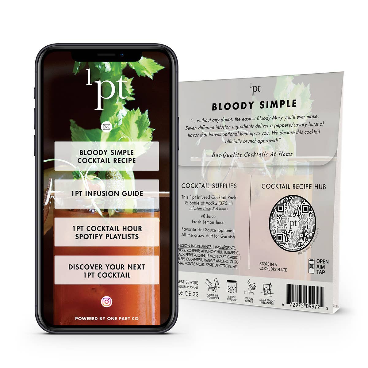 One Part Co. - Wholesale Cocktail Mix/Syrup - 1pt Bloody Simple Cocktail Pack3