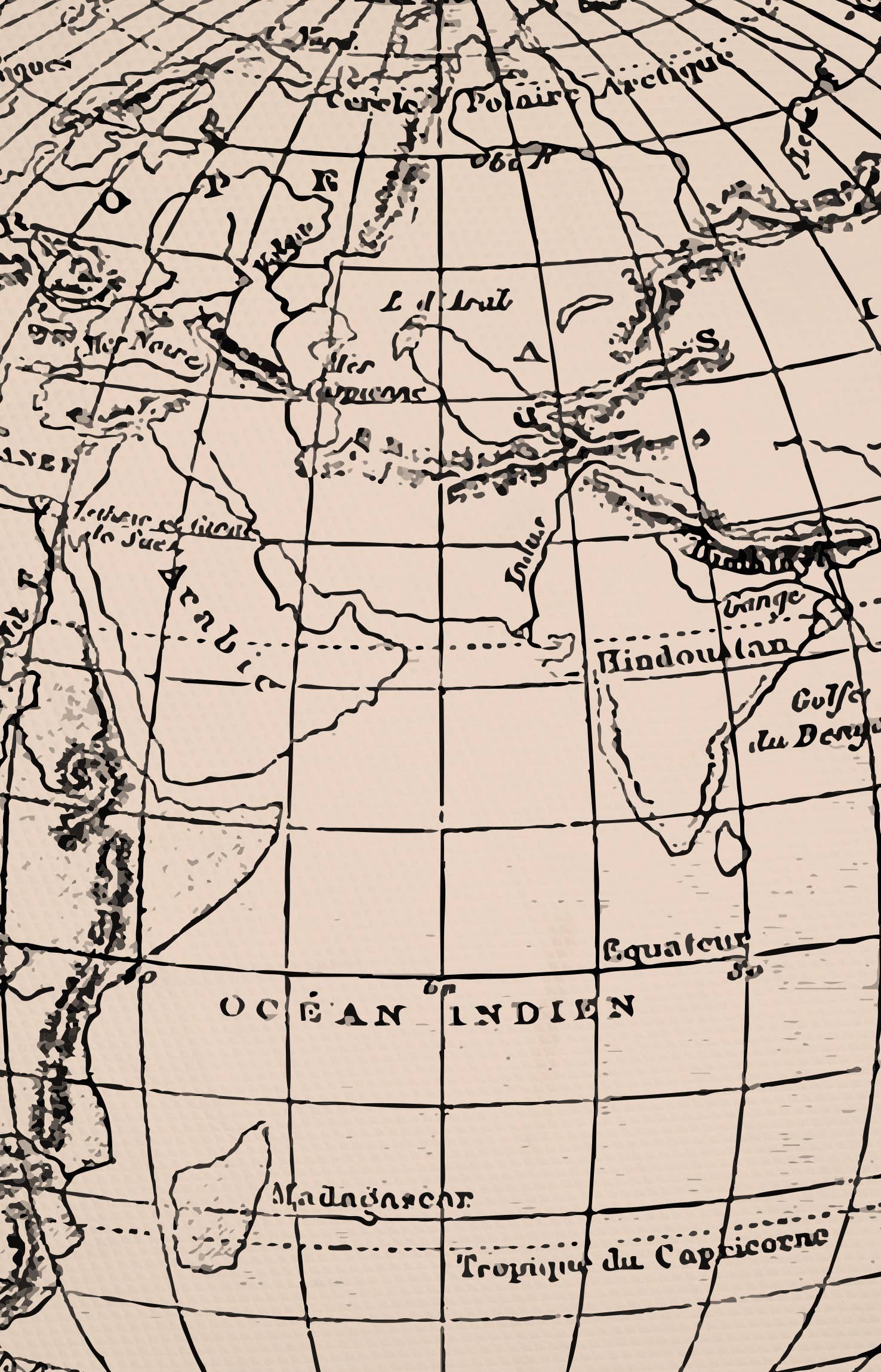 Really Nice Things – wholesale Matta - Barn och baby – Rund barnmatta i piqué med världskarta1