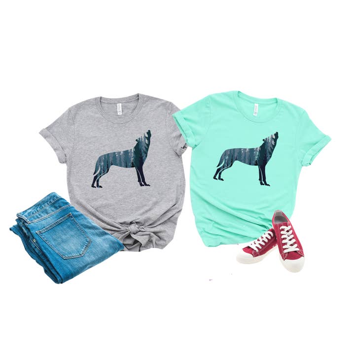 Wolf Shirt, Howling Wolf Shirt, Lone Wolf Shirt, Wild Animal for wholesale by Tee Story