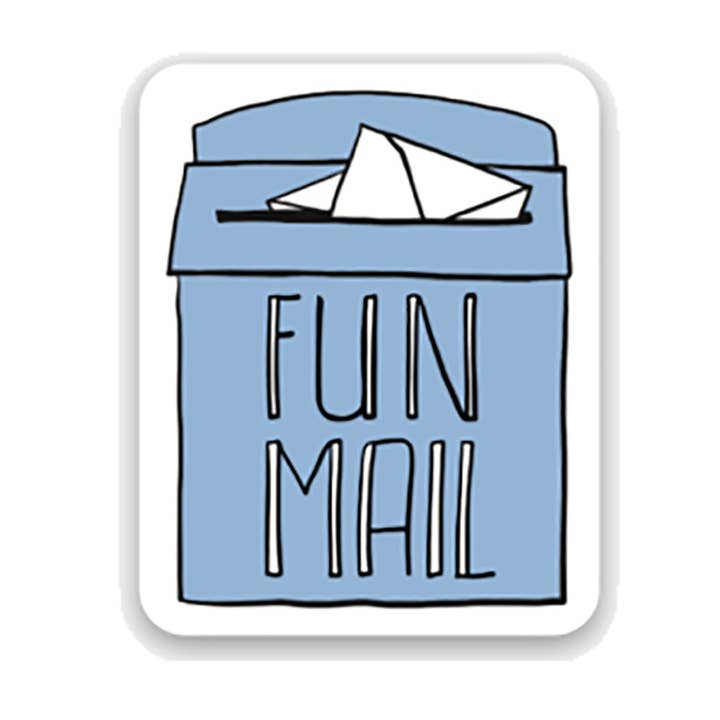 Fun Mail Sticker, Vinyl Sticker, Envelope Sticker, Small for wholesale by Yellow Daisy Paper Co.