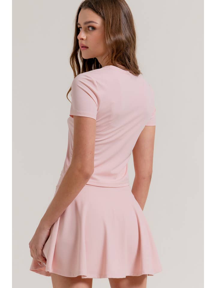 Active Basic | Active USA - Wholesale Athletic Top - Women's - SHORT SLV SIDE RUCHED ACTIVEWEAR TOP7