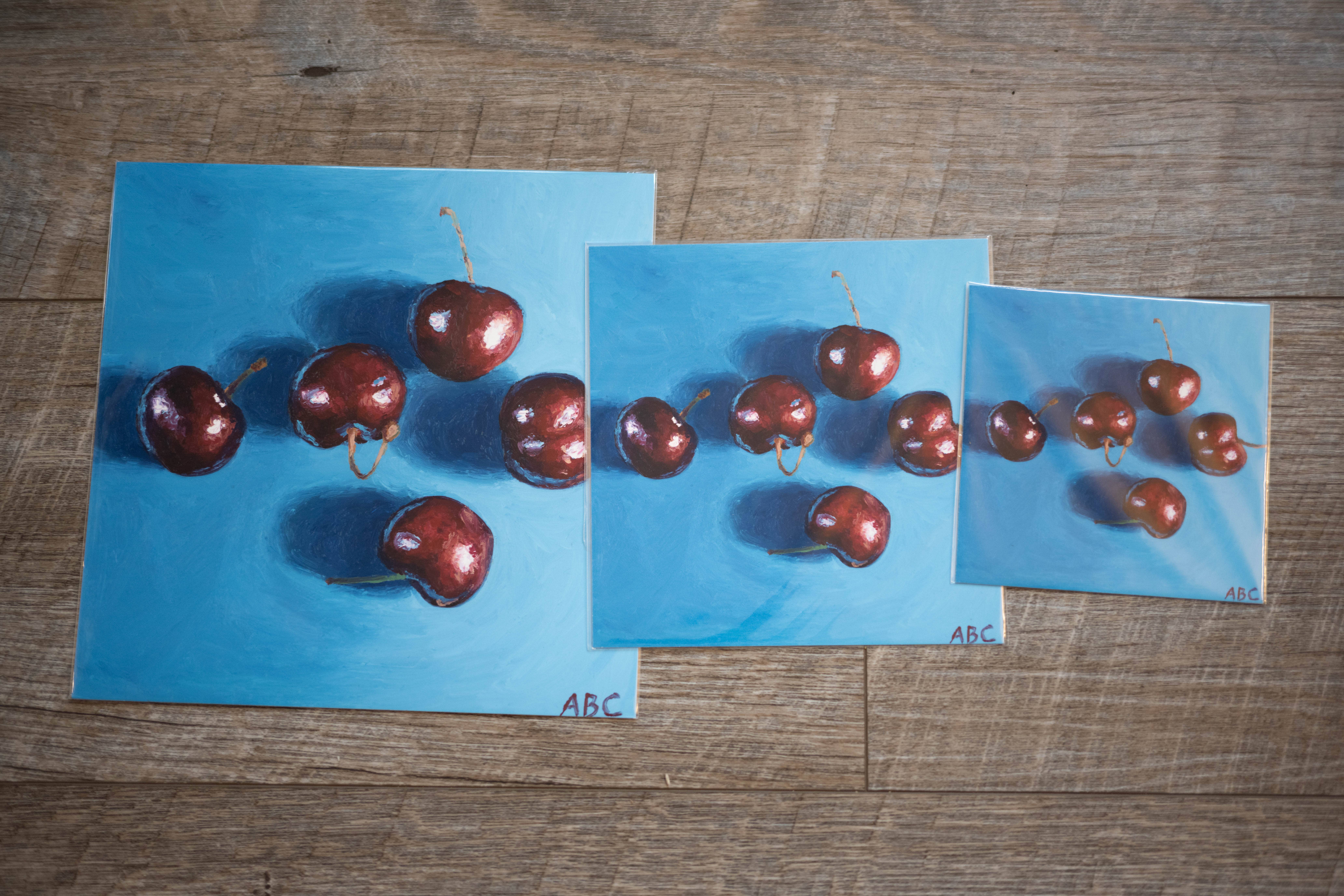 Amanda Beth Studio - Wholesale Art Print - Glow Cherries - Fine Art Print1