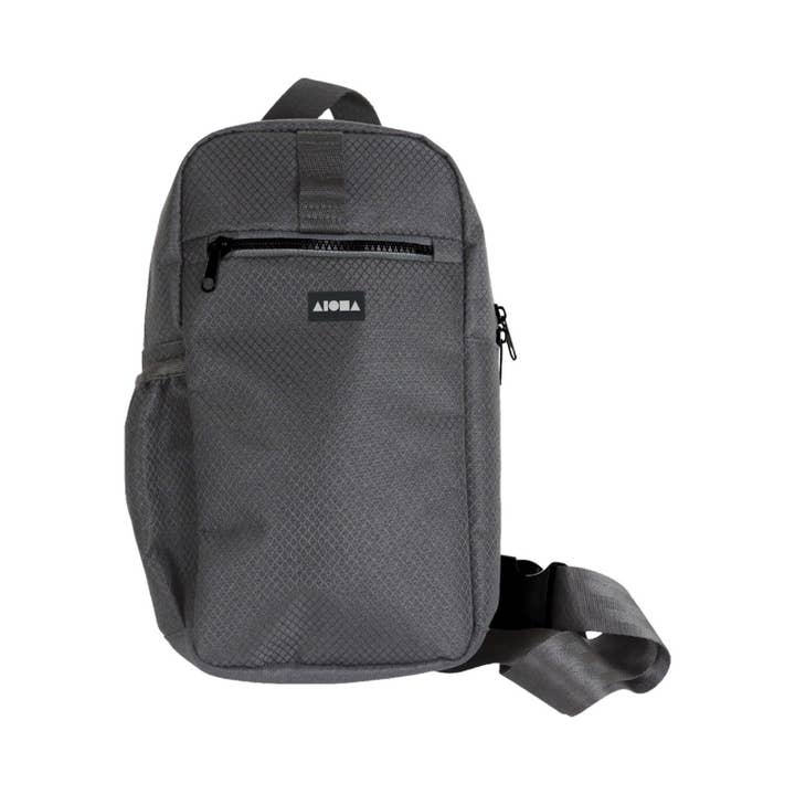 HOPPER Grey Crossbody Pouch for wholesale by Soley Aloha