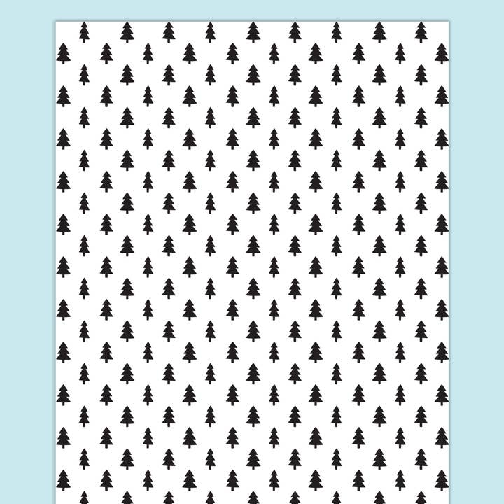 MELLOWWORKS - Wholesale Flat Wrap - CHRISTMAS TREES Gift Wrap (SHEET)0