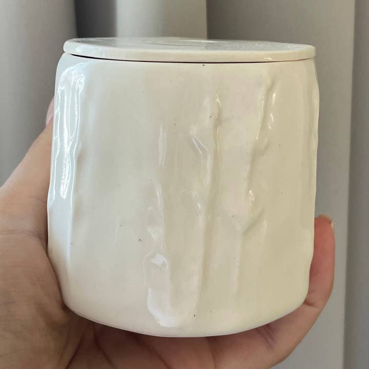 Handmade Ceramic Jar with Lid for wholesale by Glim & Glam