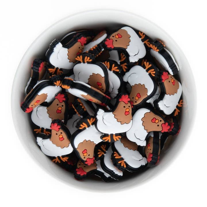 Cara & Co Silicone Craft Supply - Wholesale Craft Supplies - Chicken Silicone Focal Beads0