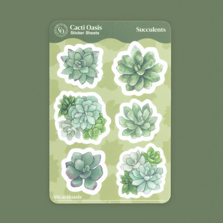 Nuovo design! - Foglio adesivo in vinile succulento per la vendita all'ingrosso da parte di Cacti Oasis©