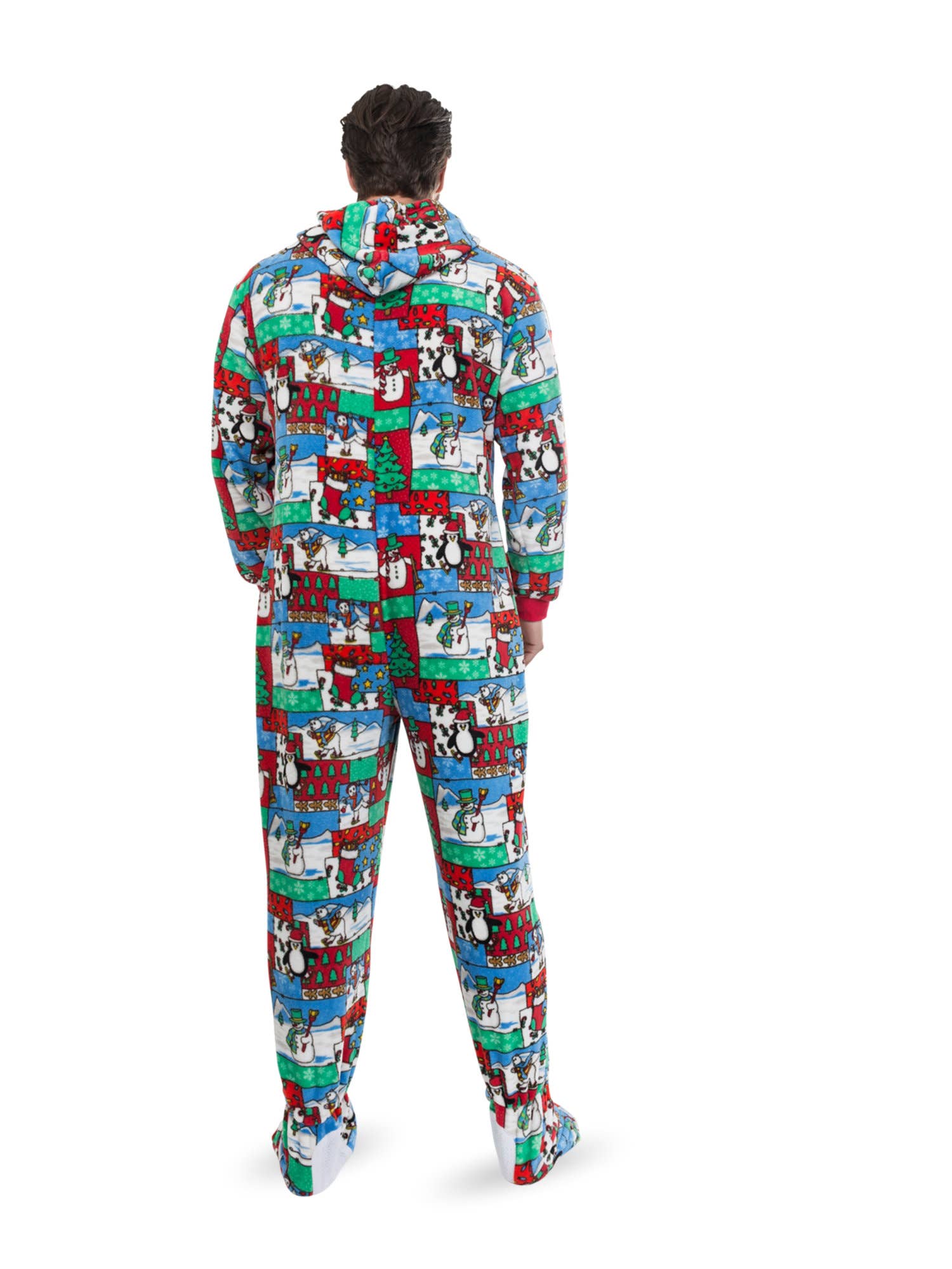 Big Feet Pajamas - Wholesale Onesie - Women's - Winter Fun Christmas Adult Footed Pajamas with Hood3