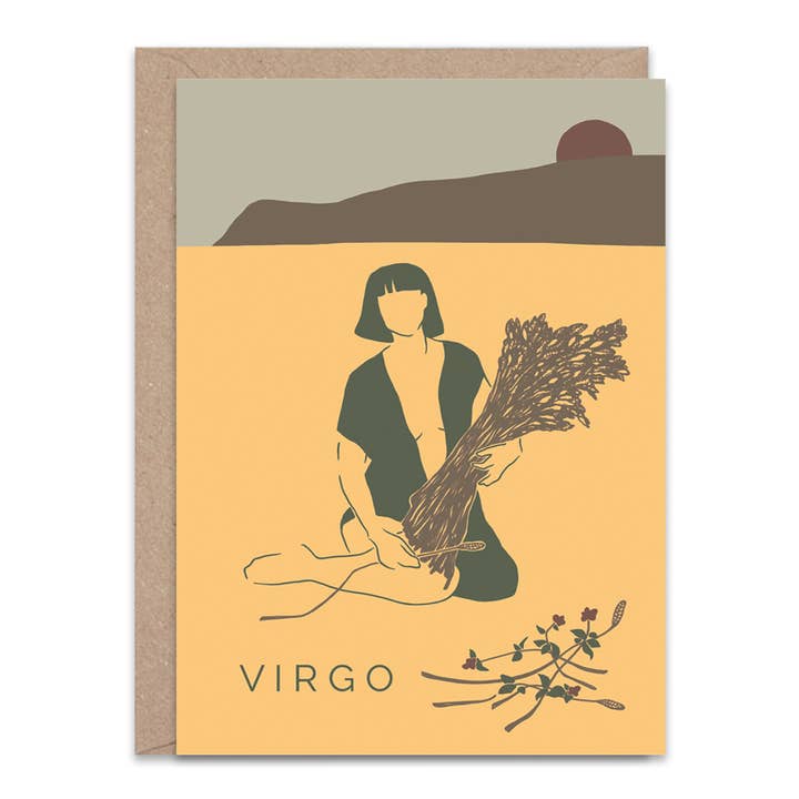 Virgo by The Hands Print A6 Greetings Card Horoscope for wholesale by The Hands